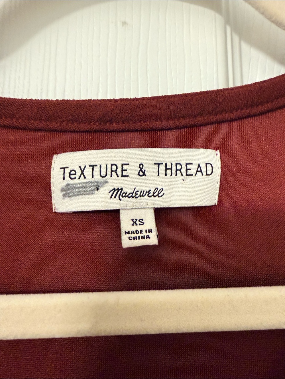 Madewell maroon button long sleeve dress - Picture 5 of 6